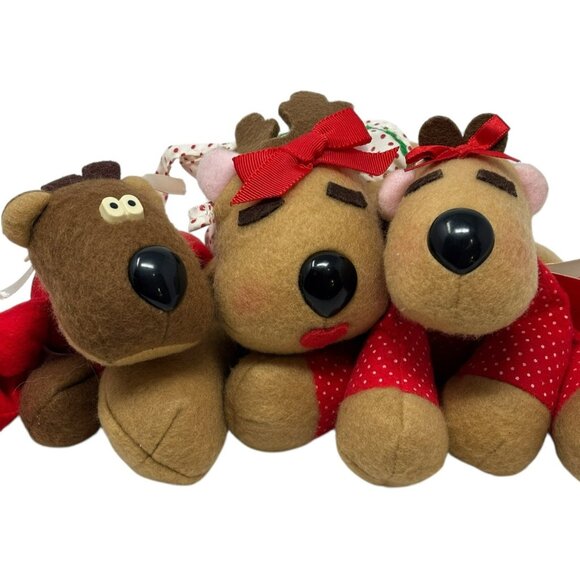 HALLMARK Rhonda Ramona Randy Reindeer 1994 Lot 3 with Tags Christmas - Picture 1 of 8